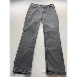 Lee Jeans Womens 10 Short Secretly Shapes Regular Fit Straight Leg Mid Rise Gray